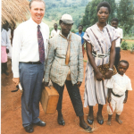 1995 jon overson in uganda with skit 'the two americans'